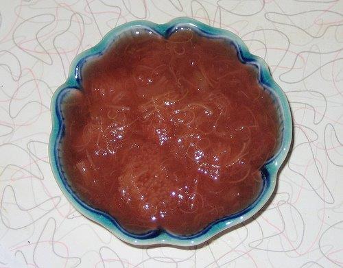 Stewed rhubarb